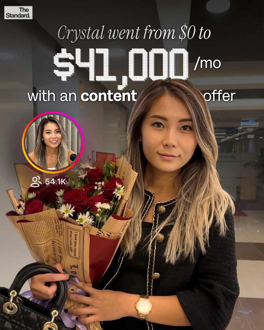 Crystal went from $0 to $41,000 per month